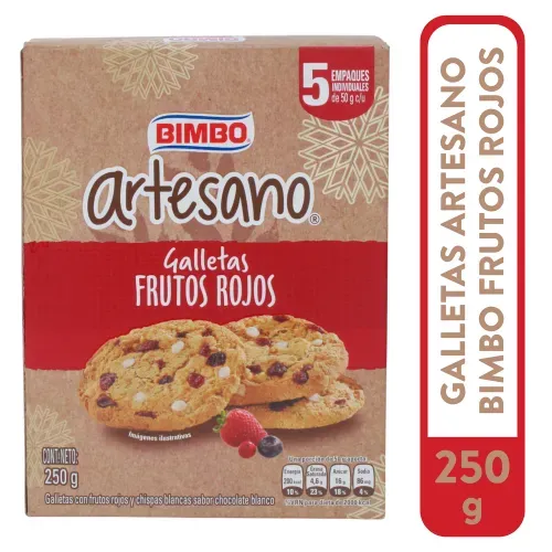 Galleta Artesano Frutos Rojos 250 Gr