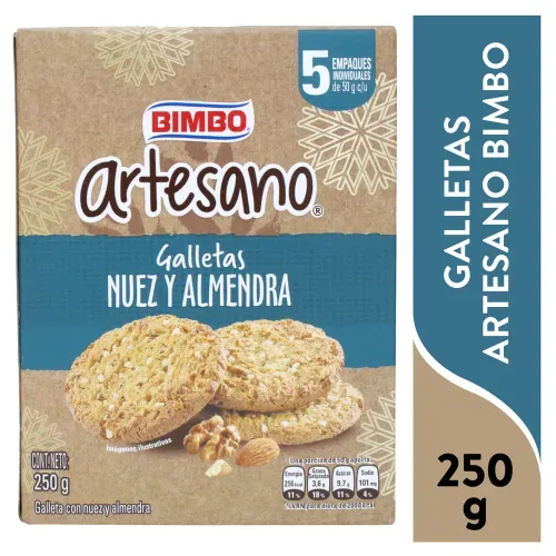 Galleta Artesano Nuez Y Almendra 250 Gr