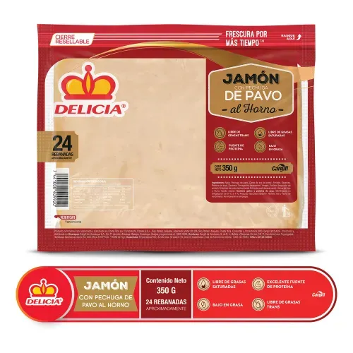 Jamón Delicia Pechuga de Pavo al Horno - 350 g
