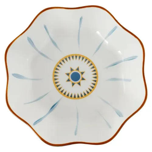 Vajillas Mainstays Ms Bowl 8 Porcelana Color Azul