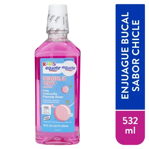 Enjuage Equate Mouthwash Kids Bubble Gum - 532ml