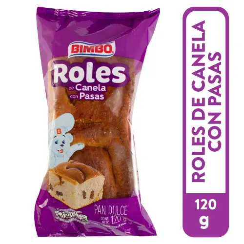 Pan Bimbo Dulce Roles De Canela - 120 g