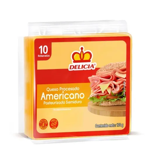 Queso Procesado Americano Delicia 170g