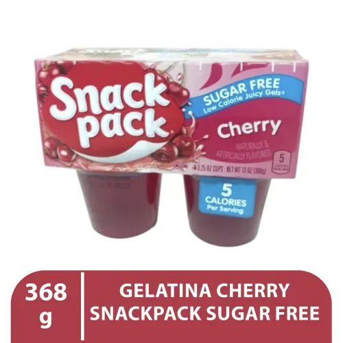 Gelatin Cherry Snackpack Sugarfre 368 Gr