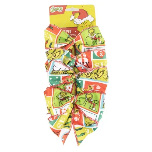 Moñas Grinch Pequeña 12 x12 cm - 4 Uds