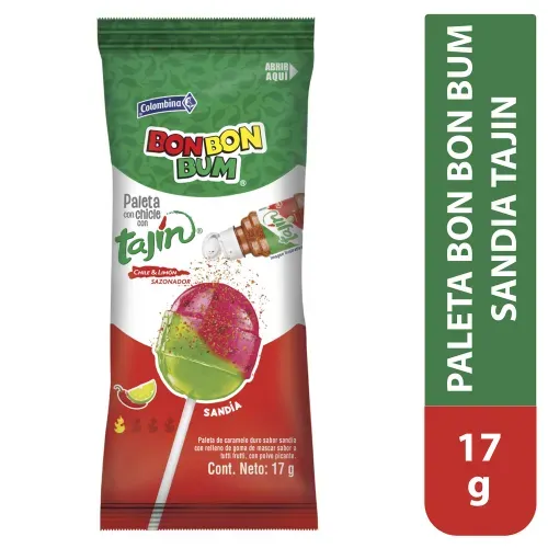 Bon Bon Bum Tajin Sandia Colombina 17g