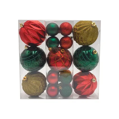 Esfera Holiday Time decorativas - 23 Uds