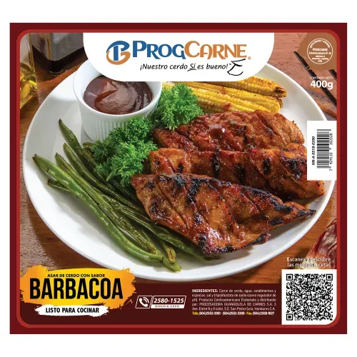 Carne Para Asar De Cerdo Progcarne Barbacoa Fresco Paquete- 400 g