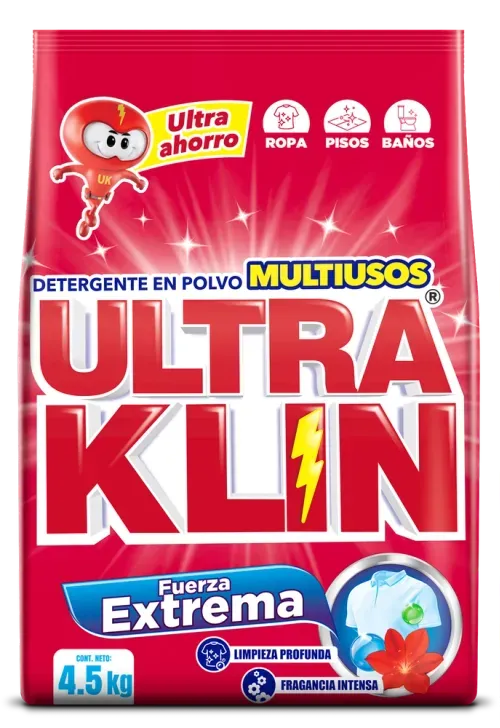Detergente en Polvo Ultraklin Fuerza Extrema -4500g
