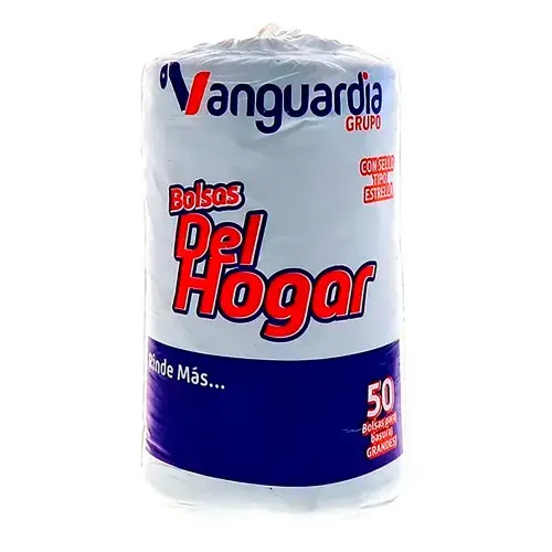 Bolsa Vanguardia Blanca Roll Grande - 50 Unidades