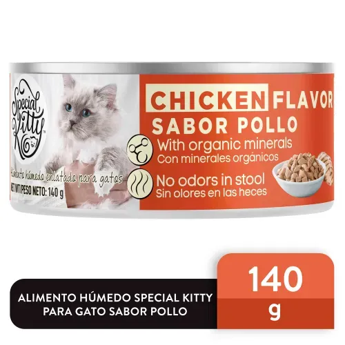 Alimento Special Kitty Húmedo Gato Sabor Pollo -140 g