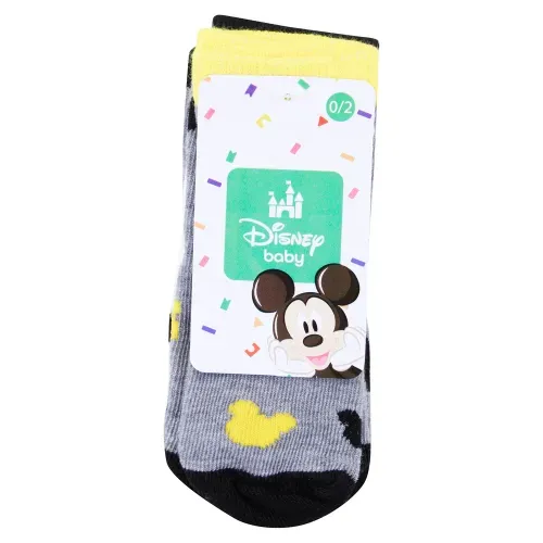 Calcetin Disney Mickey Bebe 0 2 3pk