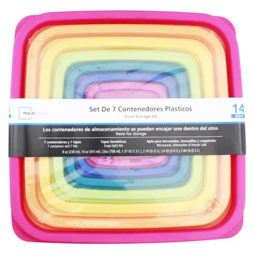 Set D 7 Contenedores De Alimentos Mainst