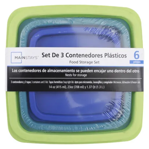 Set De 3 Contened Plast 415 708 Y 1300ml