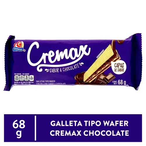 Galleta Tipo Wafer Cremax Choco 68g
