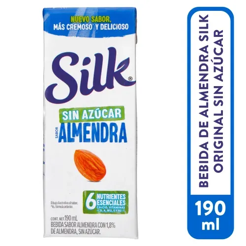 Bebida Silk Almendra Orig Sin Azuc 190Ml