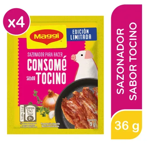 Sazonador Maggi Sabor Tocino 4 Sobres - 36 g