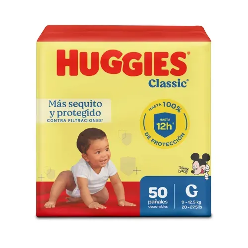 Pañales Huggies Classic Etapa 3/G - 50 Unidades