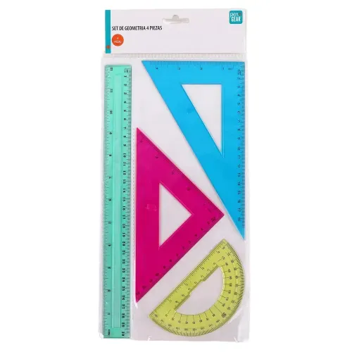 Set de Geometria, Pen+Gear, 4 piezas. Modelo: MF20301