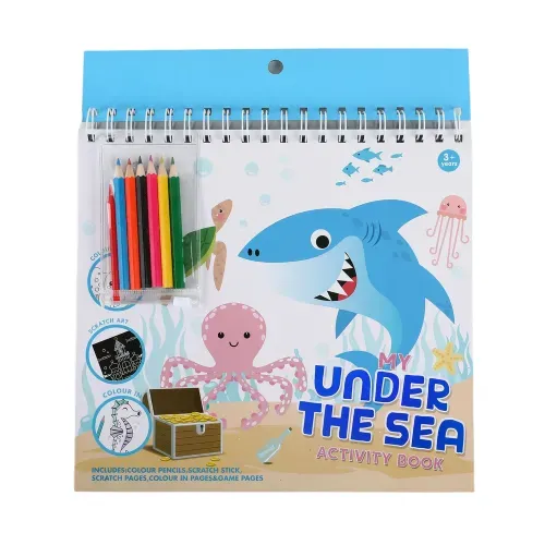 Libro de actividades Pen Gear, con lápices de colores