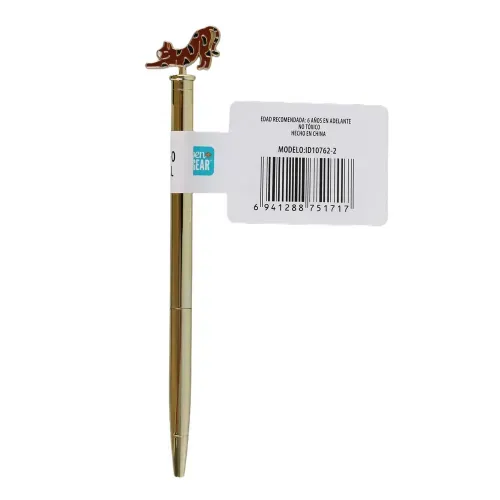 Bolígrafo Pen Gear, con diseño de gato, tinta color negro