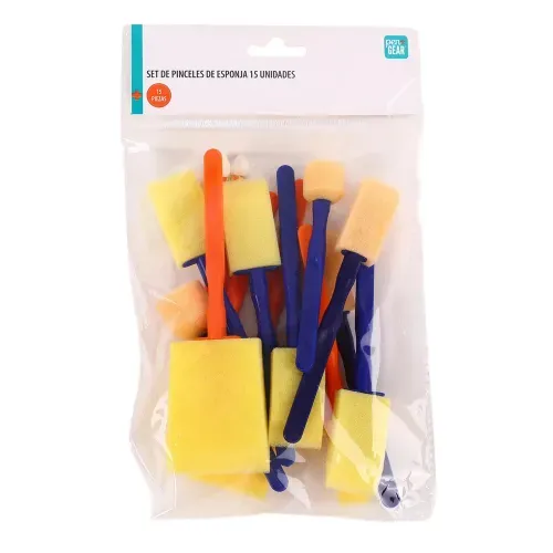 Set pinceles de esponja, Pen+Gear, 15 Piezas. Modelo: DY04268