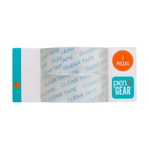 Cinta adhesiva Pen Gear, transparente -2 pzas/18mm x 33m