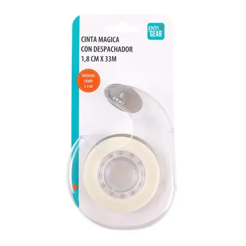 Dispensador de cinta adhesiva Pen Gear, con cinta invisible.