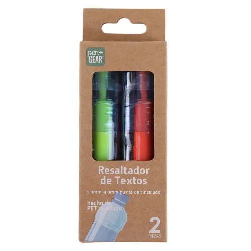 Resaltadores Pen Gear reciclados -2 pzas