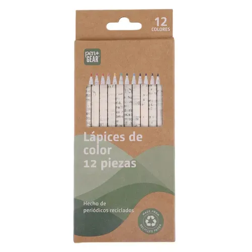 Lápices Pen Gear de color reciclados -12 pzas
