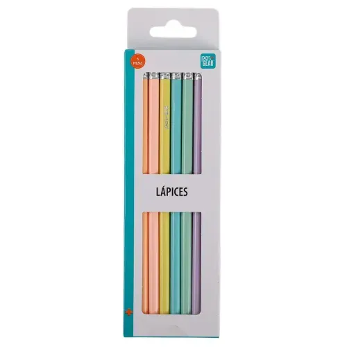 Lápices Pen Gear de grafito -6 pzas