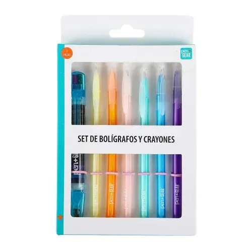 Boligrafo Pen Gear y crayón
