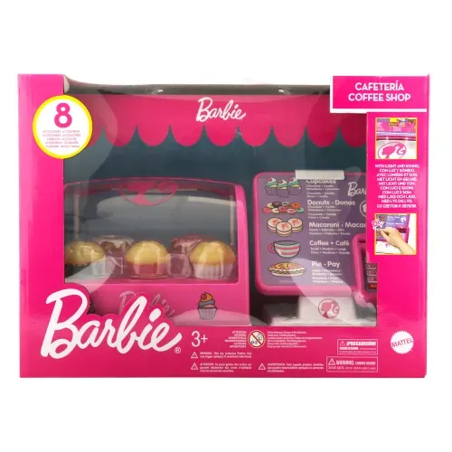 Muñeca Barbie set cafetería