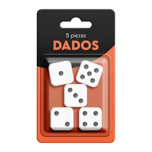 Set Novelty De 5 Dados De Puntos Blister