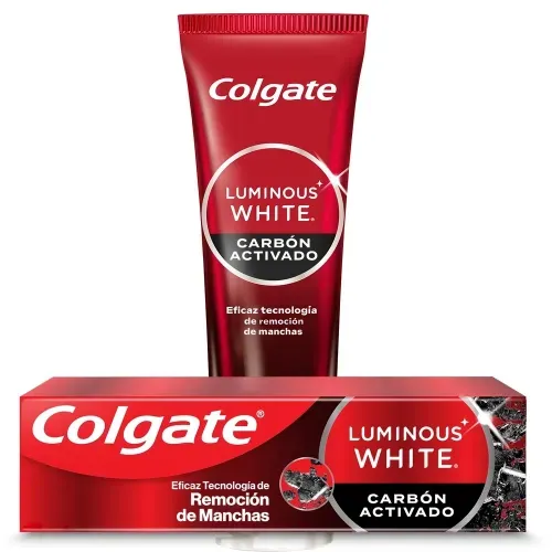 Pasta Dental Blanqueadora Colgate Luminous White Carbón Activado - 75ml