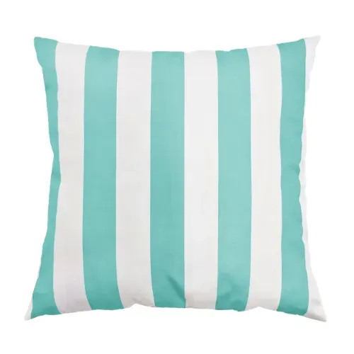 Ms Cojin 40x40cm Rayas Aqua