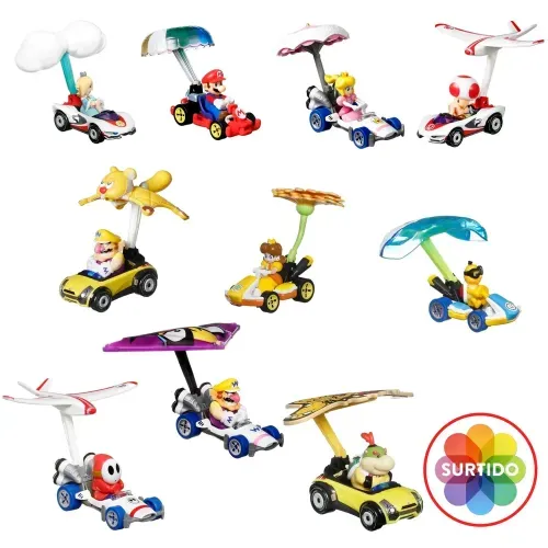 Vehiculo Mario Kart Personajes con Glider