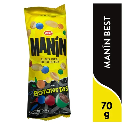 Mani Mixto Botoneta Con Mani y Sal 70g