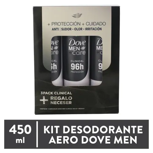 3pack Dove Spray Fm Cl Mas Neceser 450ml