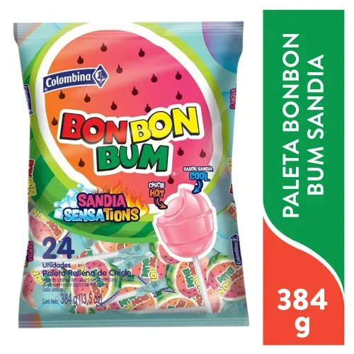 Paleta Colombina Bon Bon sandía sensation - 384 g