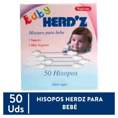 Hisopos Herdz Para Bebe 50 Unidades