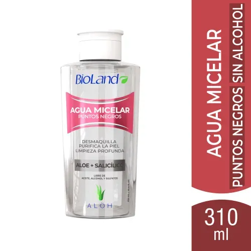 Agua Micelar Bioland Limpieza Puntos Negros - 310 ml