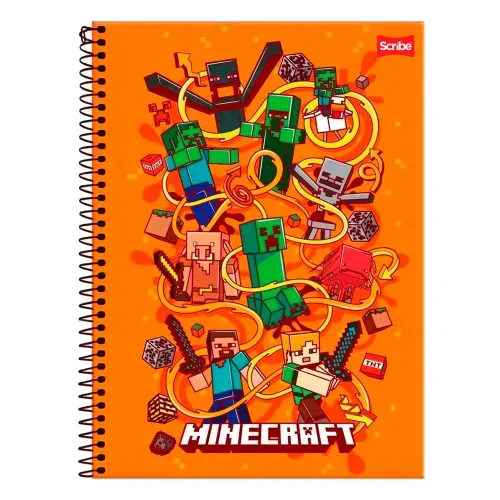 Cuaderno Scribe espiral líneas minecraft - 100 hojas