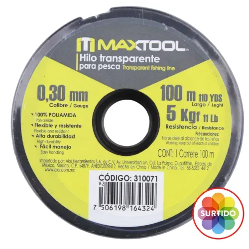 Hilo De Nylon Para Pesca 0 30 Mm Transpa