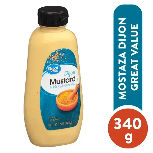 Mostaza de dijon Great Value con vino blanco - 340 g