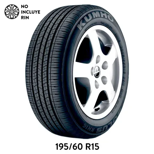 Llanta para auto Kumho Tire, medidas: 195/60 Rin 15