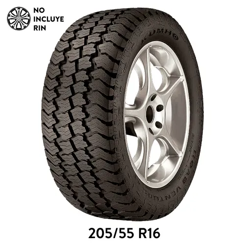 Llanta para auto Kumho Tire, medidas: 205/55 Rin 16