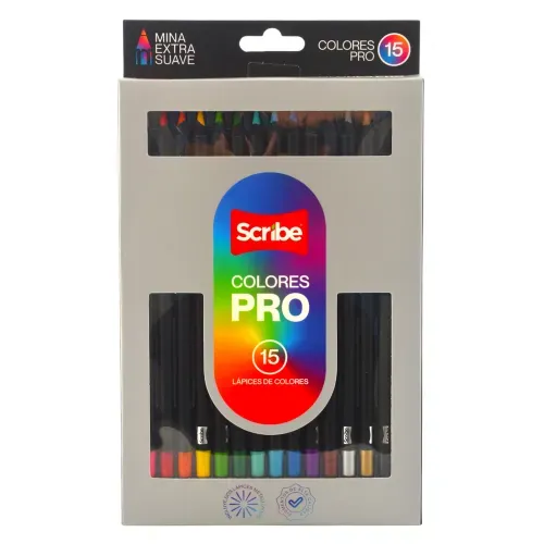 Scribe Lapices Color Redond Pro 15u