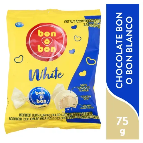 Chocolate Arcor Bon O Bon Blanco - 75 g