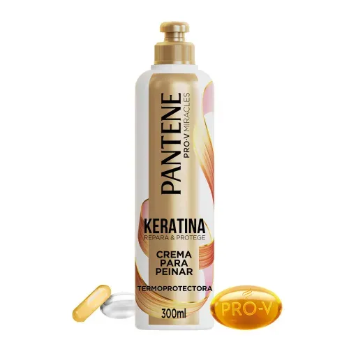 Crema Para Peinar Pantene Pro-v Miracles Keratina Repara Y Protege Termoprotectora - 300 ml